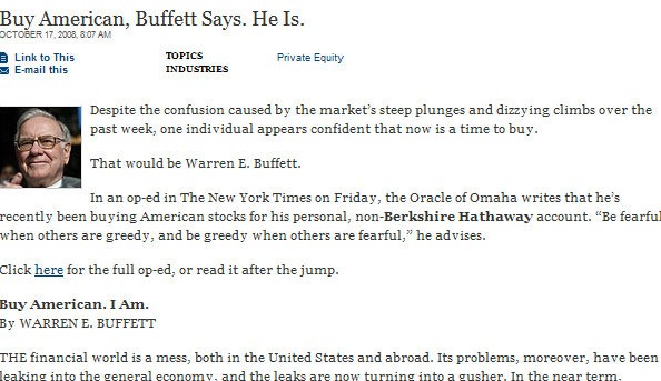 Buy American,Buffett Says.He Is. 